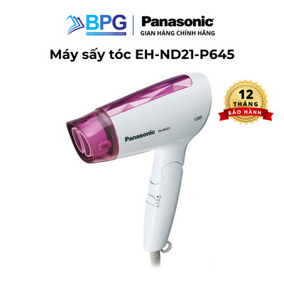 Máy sấy tóc Panasonic EH-ND21-P645, công suất 1200W, 2 mức nhiệt, chế độ sấy mát, dễ dàng gấp gọn
