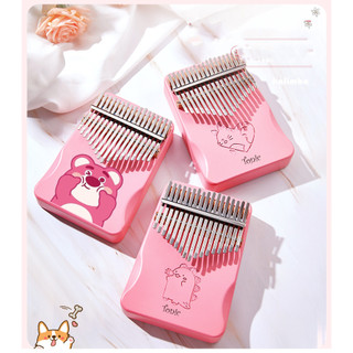 Đàn Kalimba Hồng Pastel Khắc Lazer Nhiều Mẫu Mới siêu cute- Tặng búa, sticker, hdsd, khăn lau, túi rút