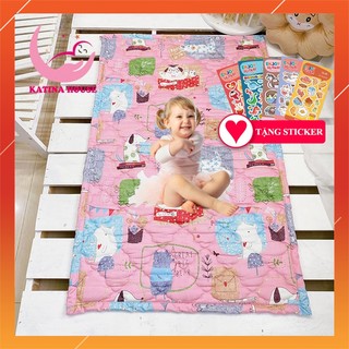 Nệm cho bé đi học mầm non 80x120cm, vải Cotton Satin Hàn Quốc mềm mát, thấm hút tốt, nhiều họa tiết đáng yêu