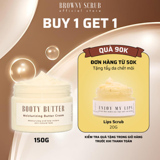 Kem dưỡng ẩm body cream BOOTY BUTTER giúp da căng bóng mềm mượt, ngừa rạn, đều màu da 150g handmade