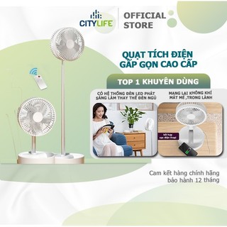 Quạt tích điện gấp gọn để bàn đa năng cao cấp,Siêu Yên Tĩnh Pin Trâu 7200mAh Kéo Dài,4 Chế Độ Gió Tiện Dụng Mang Đi Chơi