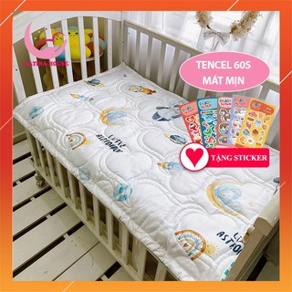 Nệm cho bé đi học mầm non 70x120cm, vải cao cấp tencel 60s mềm mịn mát, thấm hút tốt