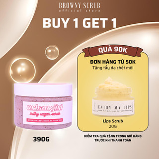 Tẩy tế bào chết toàn thân URBAN GIRL MILKY SUGAR SCRUB hương Dâu Rừng handmade