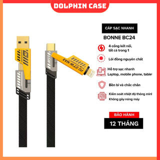 Cáp Sạc Nhanh 4 Trong 1 Sạc Chống Gẫy Chính Hãng Bảo Hành 6 tháng
