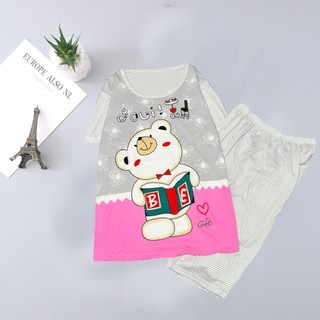 [HCM] (40-65kg) Đồ bộ lửng thun hoạt hình quảng châu. drap gối codipa.