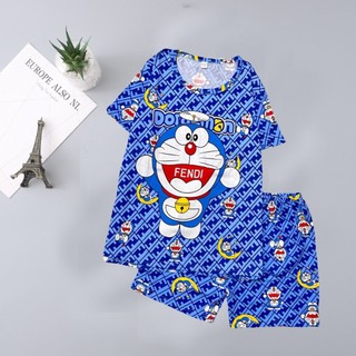 [HCM] (40-65kg) Đồ bộ lửng thun hoạt hình quảng châu. drap gối codipa.