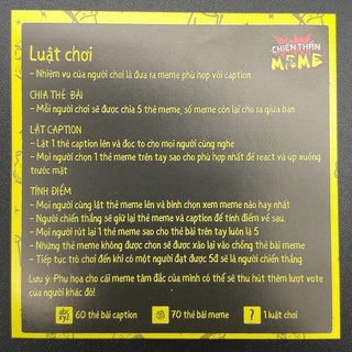 Boardgame Thẻ Bài Chiến Thần Meme