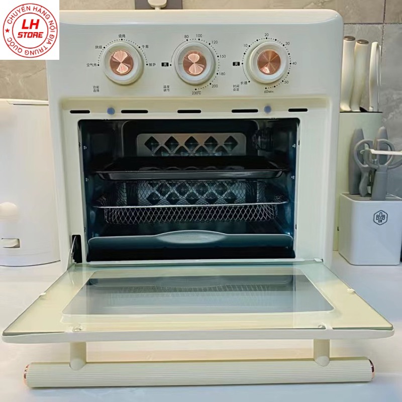 Nồi Chiên Không Dầu Kiêm Lò Nướng Đa Năng Uringo Dung tích 15L Bảo hành 12 tháng