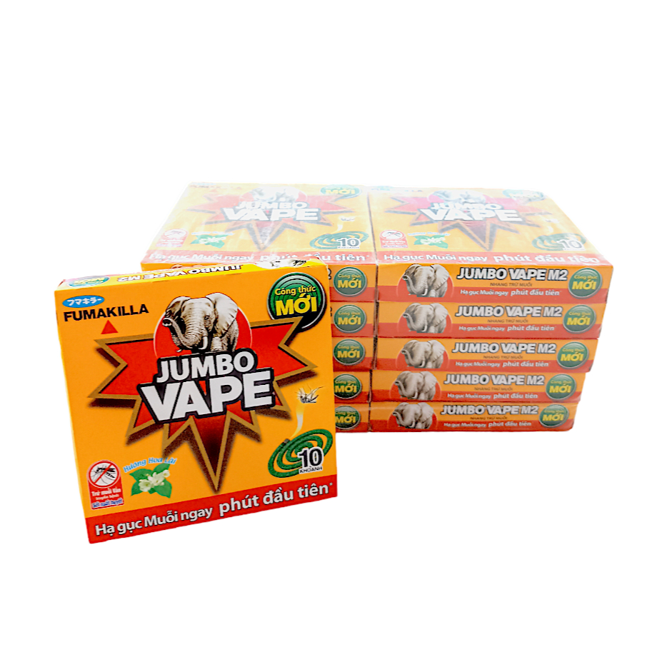 Combo 5 hộp nhang muỗi Jumbo Vape (1 hộp 10 khoanh *5 hộp)