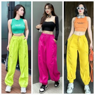 M01-Quần jogger kaki Hàn cao cấp dáng xuông rút dây + dáng bo gấu