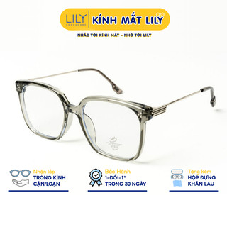 Gọng kính mắt nam nữ LILYEYEWEAR tròng chống ánh sáng xanh chất liệu nhựa chắc chắn kiểu dáng thời trang 00301