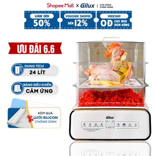 Nồi hấp đa năng Gilux GLD88 - 24 lít phiên bản Cao Cấp - Công suất 800w - Hàng Chính Hãng Bảo Hành 12 tháng