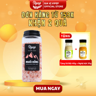 Muối Hồng Himalaya Nguyên Hạt Vipep Hũ Nhựa 1.1kg - Gia vị Vipep