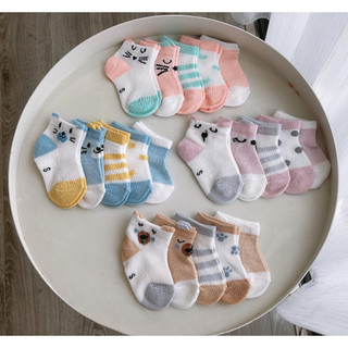 Set 5 đôi vớ lưới sọc siêu xinh cho bé