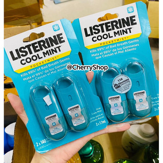 [Hàng USA] Bộ 2 Chai Xịt Thơm Miệng Listerine Pocketmist (2x7,7ml)