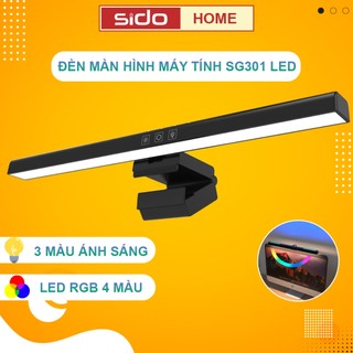 Đèn màn hình máy tính Sidohome SG301 có 3 chế độ sáng LED rgb nhiều màu kẹp màn hình máy tính laptop