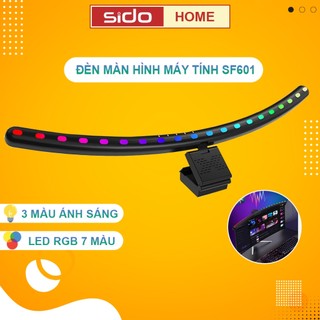 Đèn màn hình máy tính Sidohome SF601 có 3 chế độ sáng LED RGB nhiều màu kẹp màn hình máy tính laptop độ sáng vô cấp