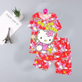 [HCM] (40-65kg) Đồ bộ lửng thun hoạt hình quảng châu. drap gối codipa.