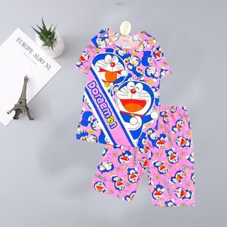 [HCM] (40-65kg) Đồ bộ lửng thun hoạt hình quảng châu. drap gối codipa.