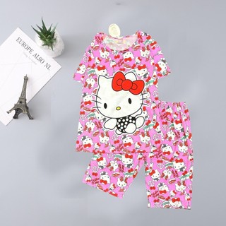 [HCM] (40-65kg) Đồ bộ lửng thun hoạt hình quảng châu. drap gối codipa.