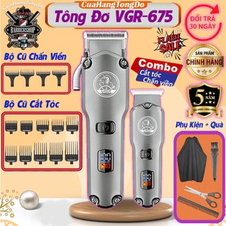 Tông đơ cắt tóc vgr-675, tăng đơ cắt tóc gia đình chuyên nghiệp - màn hình lcd hiển thị cao cấp, tong do cat toc