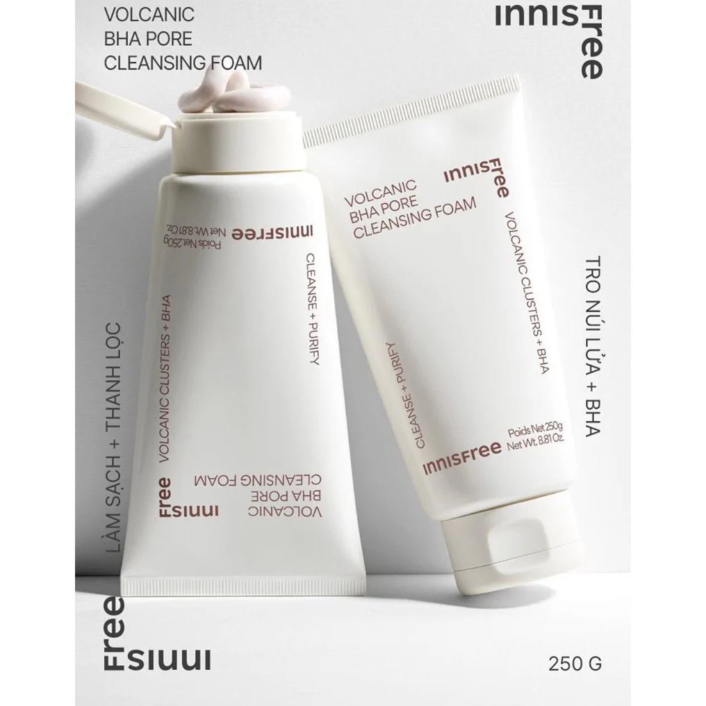 Sữa Rửa Mặt Innisfree Jeju Volcanic Pore BHA / Bija Trouble / Green Tea Hydating Amino Acid / Forest For Men 150g
