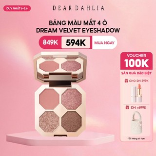 Bảng Màu Mắt 4 Ô Dear Dahlia Dream Velvet Eyeshadow Palette 5.1g