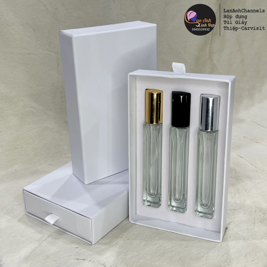 Hộp Đựng Nước Hoa Chiết Rút Đựng 3 Chai Chiết 10ml - Shop Lan Anh