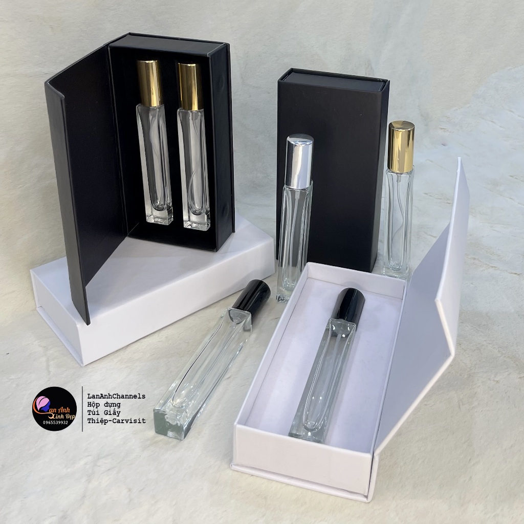 Hộp Đựng Nước Hoa Chiết 14X7X2.5Cm Nam Châm Hít Sang Trọng - Shop Lan Anh