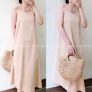 MARKI/ VÁY ĐẦM 2 DÂY DÁNG SUÔNG BASIC