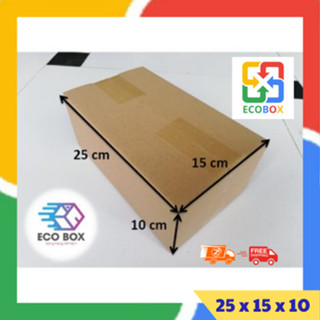 ECOBOX - 25x15x10 COMBO 10 Hộp Carton Đóng Hàng Tiết Kiệm