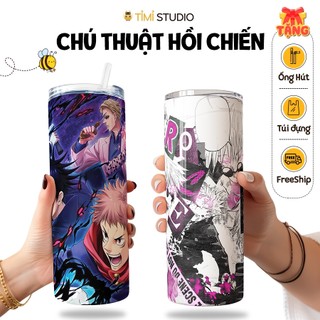 Bình Giữ Nhiệt Hình Chú Thuật Hồi Chiến Jujutsu Kaisen - 600ml - Inox 304 -  Tặng Túi Xách - Tỉ Mỉ Studio