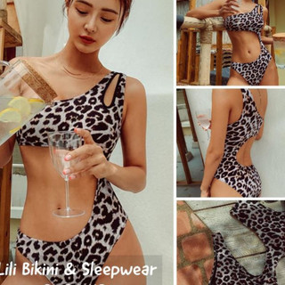 Mẫu mới  Bikini một mảnh đồ bơi hở eo Hàn quốc kiểu dáng sang trọng sexy bộ bơi da beo đẹp