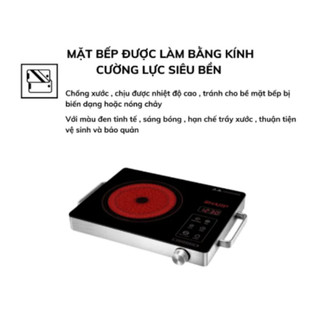 Bếp Hồng Ngoại Cảm Ứng Sharp KS390D 2000W [Bảo Hành 12 Tháng]