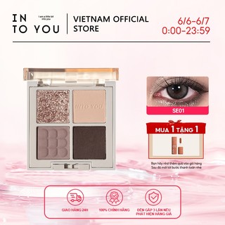 INTO YOU Bảng Phấn Mắt Bốn Màu Tông Màu Đất Bền Màu Lâu Trôi Độ Bám Dính Cao Phù Hợp Cho Người Mới Trang Điểm