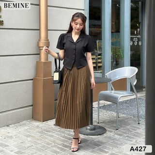 Áo cổ vest phối nút BEMINE A427
