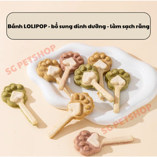 [MUA NHIỀU GIẢM GIÁ] - Bánh LOLIPOP cho chó mèo bổ sung vitamin, làm sạch răng