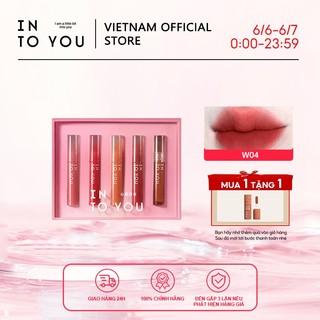INTO YOU Hộp quà tặng Water Mist Lip Glaze Gương bóng nước Matte Lip Glaze Set Hộp quà tặng