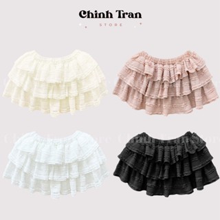 Chân Váy Xòe 3 Tầng Coquette Dễ Thương Có Quần Bảo Hộ Freesize - Chinh Trần Store