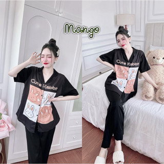 Đồ bộ Mango cổ sen mặc nhà siêu mịn 50-100kg