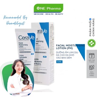 Kem dưỡng ẩm ban đêm Cerave PM Facial Moisturiz Lot 52ml