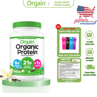 Bột Protein thực vật ORGAIN Organic Protein giúp xây dựng cơ bắp, giảm mỡ cải thiện vóc dáng 920g