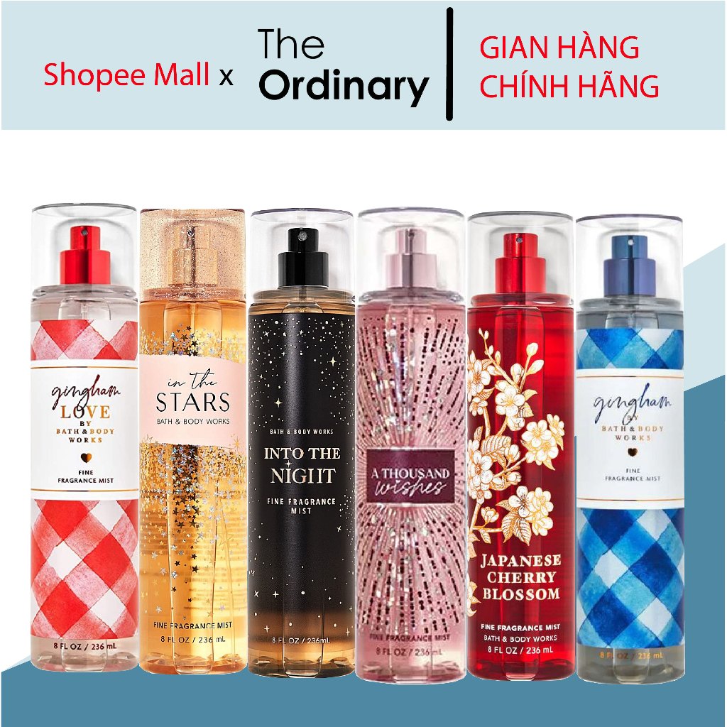 Xịt thơm toàn thân body mist Bath and Body Works 236ml của Mỹ