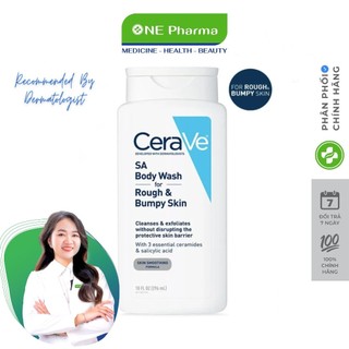 Sữa tắm dưỡng ẩm cho da mụn, khô sần CeraVe SA Body Wash for Rough and Bumpy Skin (296ml)