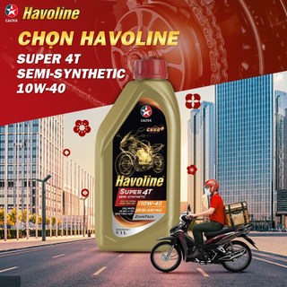 [ CHÍNH HÃNG ] Dầu nhớt xe số bán tổng hợp Caltex Havoline Super4T Semi Synthetic 10w40