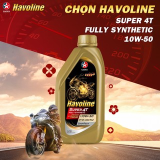 [ CHÍNH HÃNG ] Dầu nhớt xe số tổng hợp 100% Caltex Havoline Super 4T Fully Synthetic 5w40 [ 1L ]