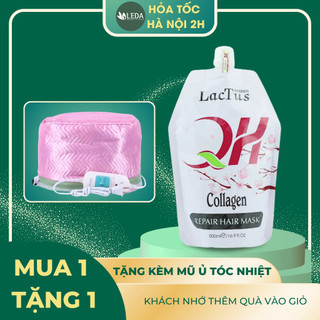 Kem ủ tóc collagen QH Lactus season ủ tóc phục hồi tóc uốn, ép, nhuộm, gãy rụng, chẻ ngọn Dầu hấp tóc 500ml