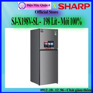 Tủ lạnh sharp inverter 181 lít sj-x198v-sl - hàng chính hãng