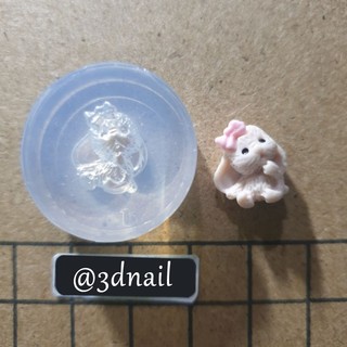 khuôn charm nail vui tết- Mẫu chó cột nơ