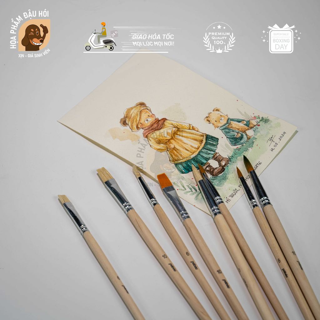 [ĐẬU HÓI]-CỌ PEBEO LÔNG NHÂN TẠO-8 CÂY ĐẦU DẸT VÀ TRÒN